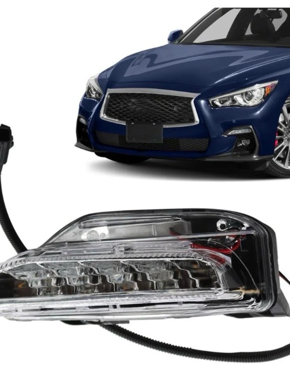Nakkaa Left Turn Signal Light Fog Light for Q50 Q50s Sport Premium Hybrid Base